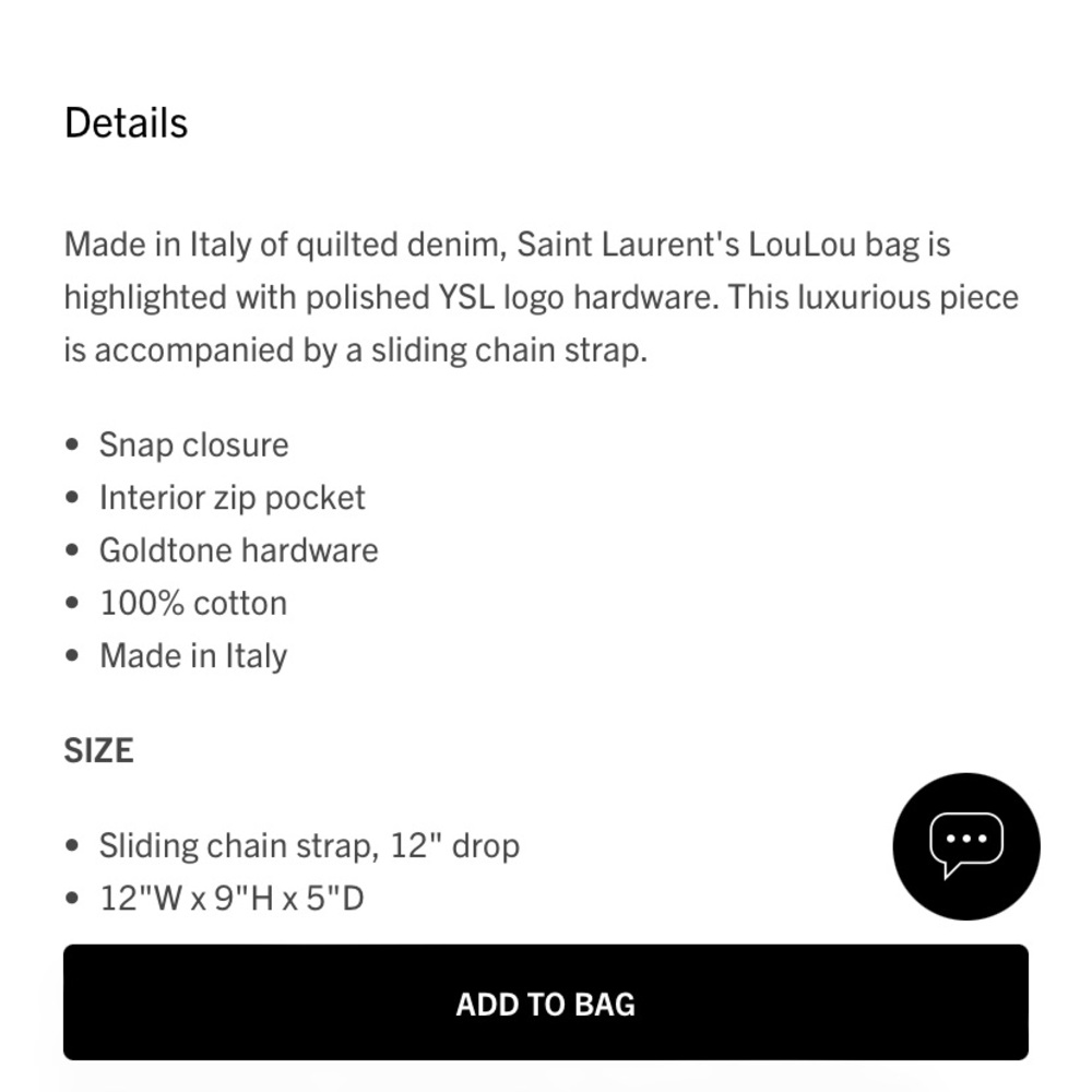 Yves Saint Laurent Denim Quilted Small Loulou Puffer Monogram Chain Satchel - Picture 10 of 11